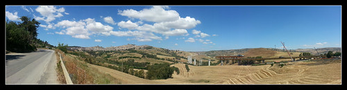 blue sky panorama verde green clouds landscape town nuvole village blu samsung cielo sicily sicilia paesaggio caltagirone paese flickrsicilia samsunggalaxys3
