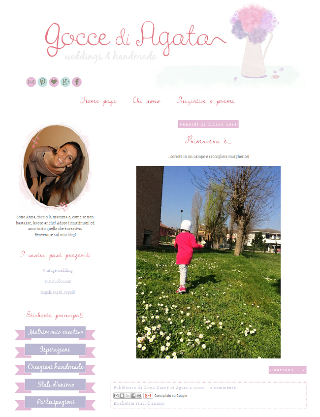 'Gocce di Agata' - goccediagata_blogspot_it blog design, custom template