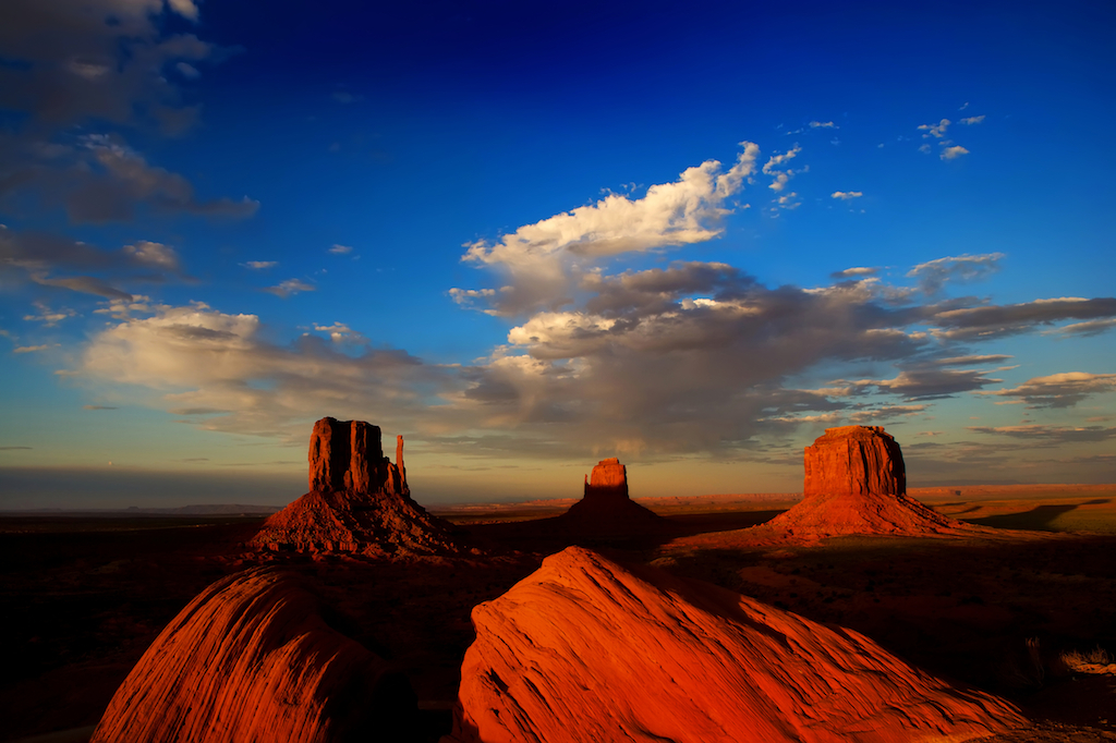 The Mittens at sunset, Monument Valley in Utah, photographic art, for home and office décor. Title is: 131