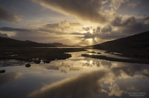 sunset sun clouds reflections river landscape scotland sunburst scottishhighlands lochkishorn