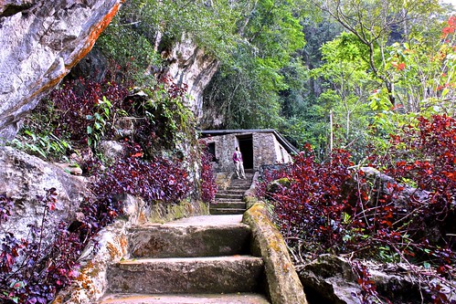 stairway to the cave entrance