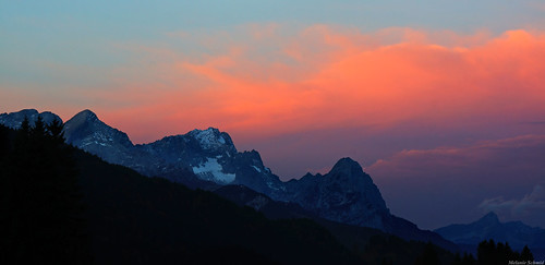 mountains sunrise berge garmisch zugspitze alpspitze sonneaufgang