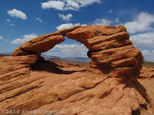 One of the arches in Pioneer Park just outside of St. George, Utah