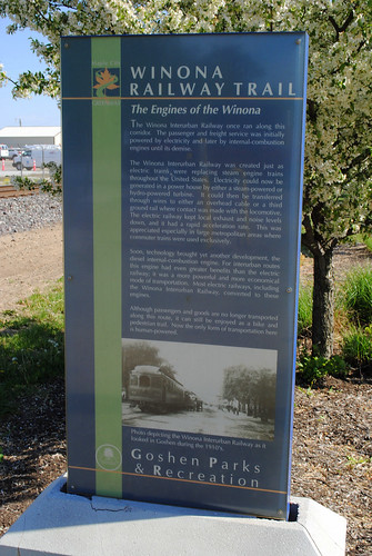 railroad walking indiana historic trail winona goshen interuban