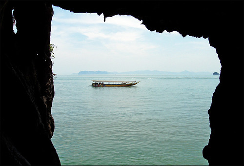 View through cave at Khao Pingan