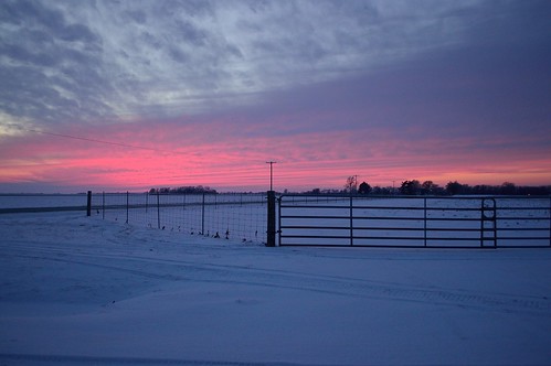 winter snow landscape evening quiet dusk