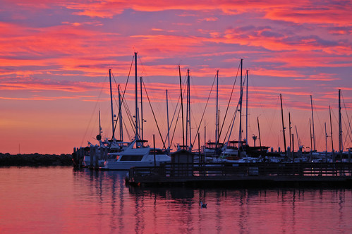 nautical santabarbara harbor december 2003 nikon d100 nikond100 sunrise silhouette free creativecommons