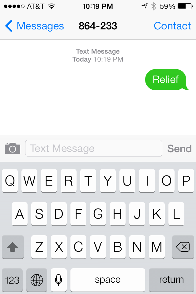 text donating 1