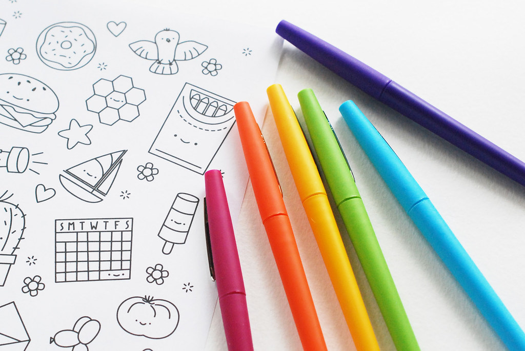 Hexagon Tinies // Printable Coloring Picture