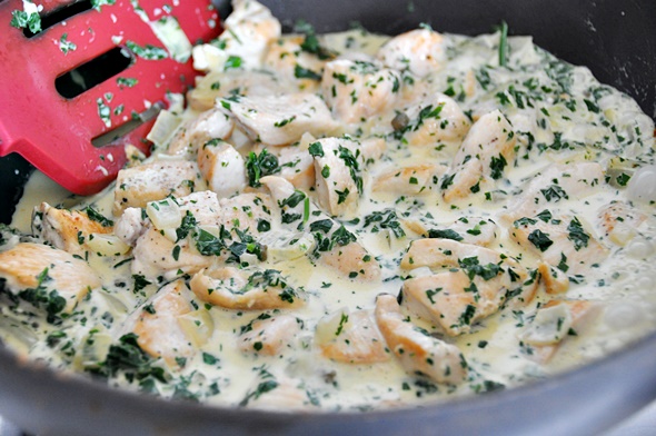 Chicken with Cilantro-Parsley-Capers Sauce | www.fussfreecooking.com