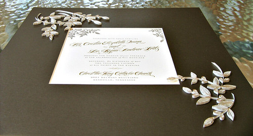 Quilled Wedding Invitation Mat by Ann Martin