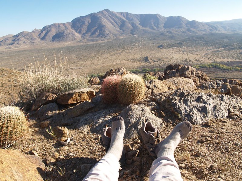 PCT San Felipe Hills - resting my hot feet with a nice view