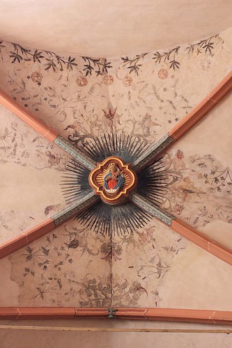 decoration on ceiling of church