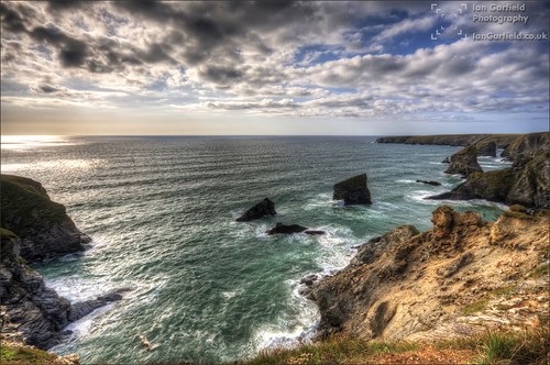 blue sky cliff green clouds landscape ian photography coast landscapes rocks cornwall waves steps cliffs garfield hdr padstow bedruthan