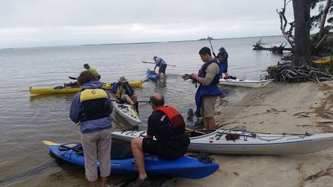 The Friends of False Cape are also friends with each other and often plan trips--like this early morning kayak trip to Carova Beach. Virginia State Parks