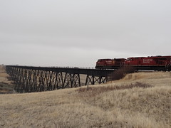 Eisenbahnbrücke zwischen Lethbridge und Calgary