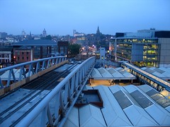The new tram bridge over Nottingham Railway Station