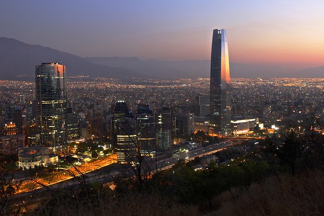 Santiago de Chile at night