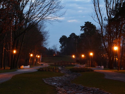 park sunset night evening poland polska polen noc podkarpackie wieczór podkarpacie karpatenvorland stalowawola subcarpathia