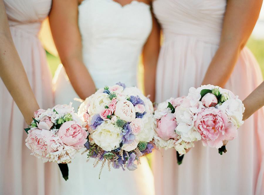 Pink Pastel bridal flowers