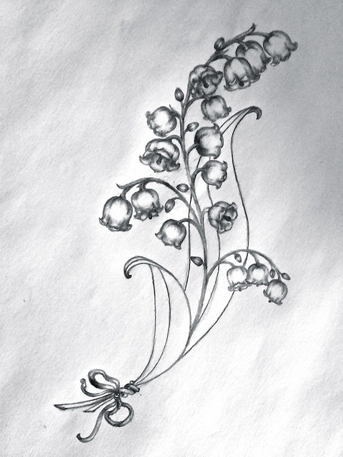 Lydia's Tattoo Sketch - Lilies of the valley | Flickr ...