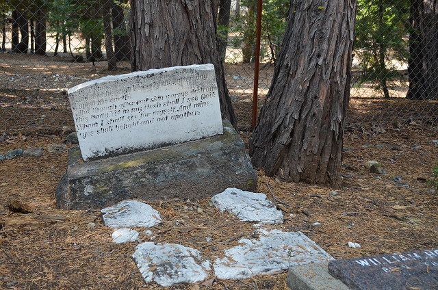 A headstone in a graveyard.