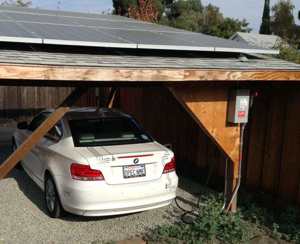 BMW ActiveE in Solar Carport