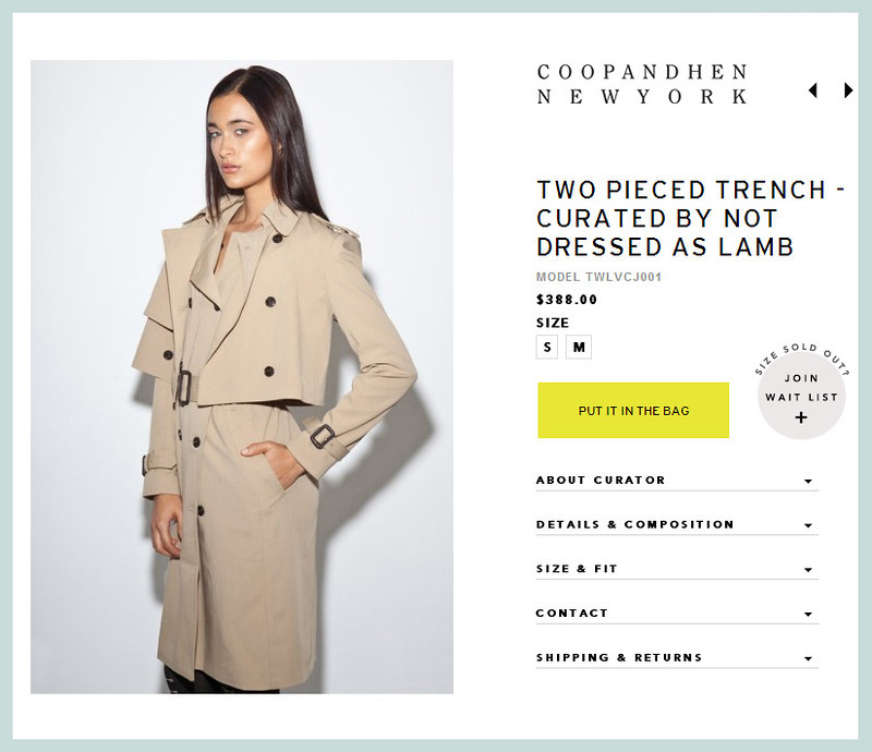 Coop & Hen Trench coat