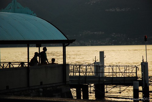 sunset summer people italy ferry boat lakecomo bellano