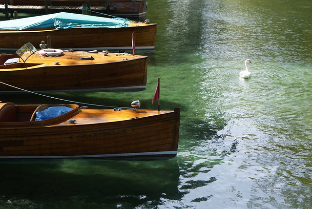 Barques sur le lac d'Annecy