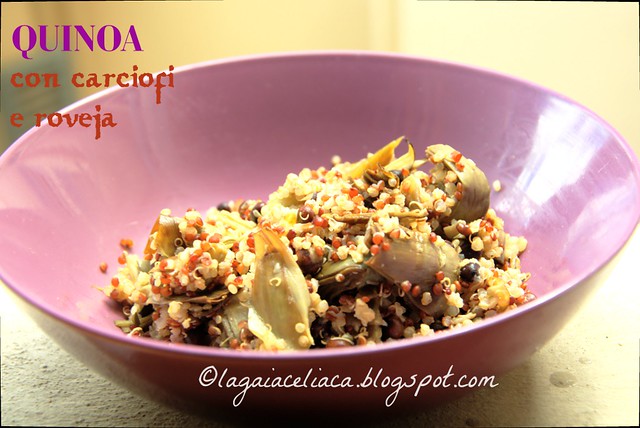 quinoa con carciofi e roveja