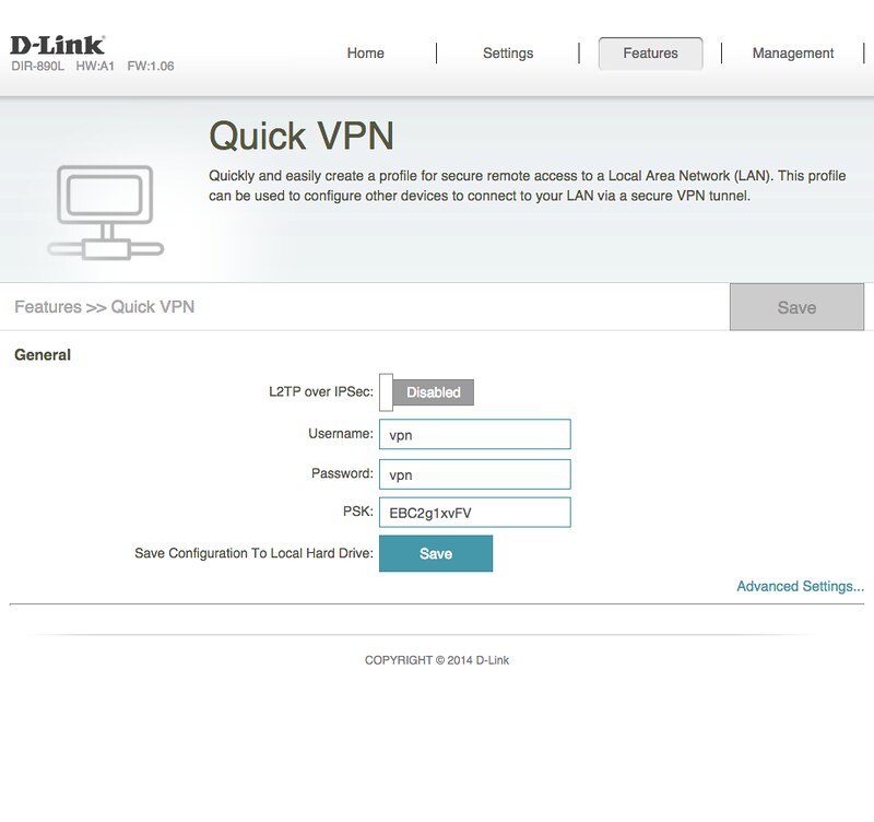 Admin UI - Quick VPN