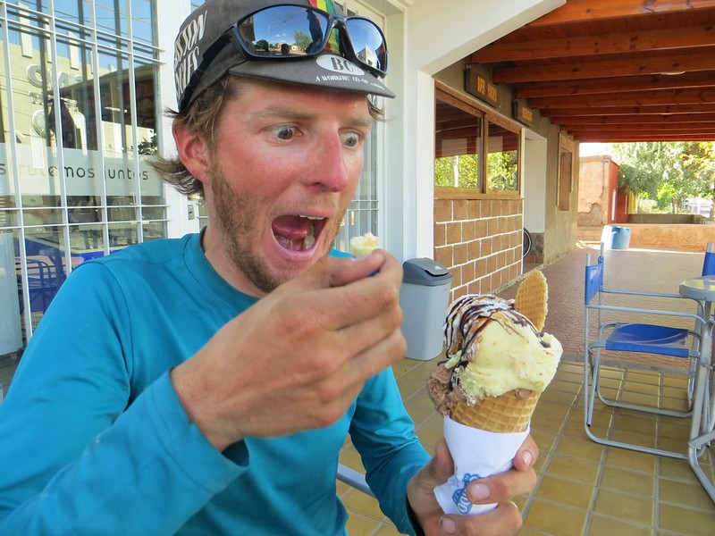 The excitement of a Grido ice cream after 15 days on the Puna