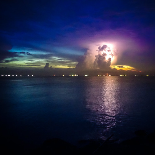blue light sea water clouds philippines shore manila lightning 20130602 bf:blogitem=5462 bf:date=20130602