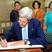 Secretary Kerry Signs the Guestbook