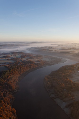 bretagne rivière paysage aérienne lavilaine paramoteur survol