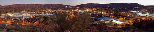 panorama church composite evening town view desert australia lookout outback northernterritory alicesprings anzachill