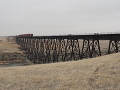 Eisenbahnbrücke zwischen Lethbridge und Calgary
