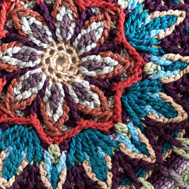 Overlay crochet potholder