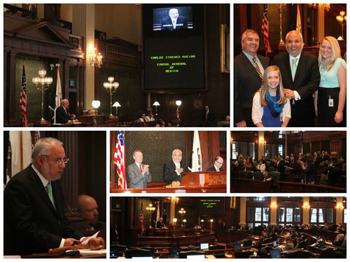 Visita de Trabajo del Cónsul Jiménez Macías a la Asamblea Legislativa del Estado de Illinois / Consulmex Chicago