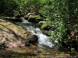 The waterfall on Eureka Creek along the Appalachian Trail on the trail up Mount Minsi, Delaware Water Gap National Recreation Area, Pennsylvania