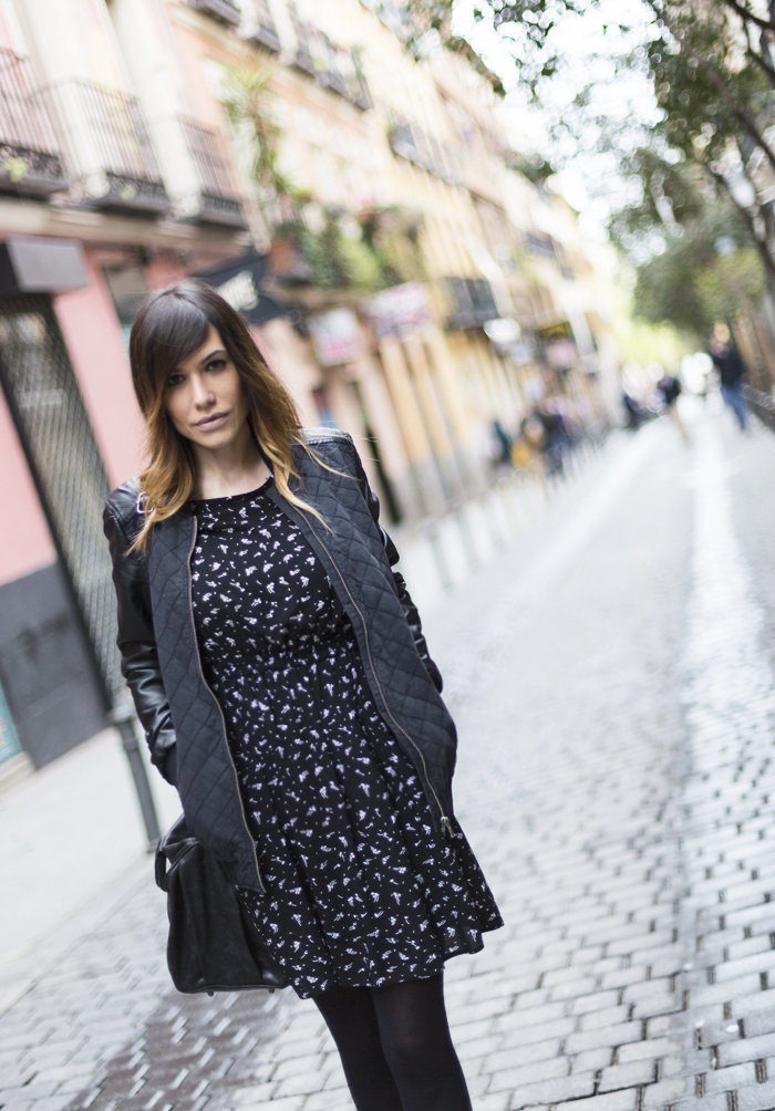 street style barbara crespo print dress C&A malasaña calle velarde fashion blogger outfit blog de moda