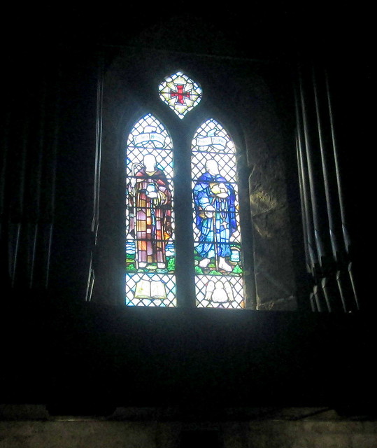 St  Fillan's kirk interior glass