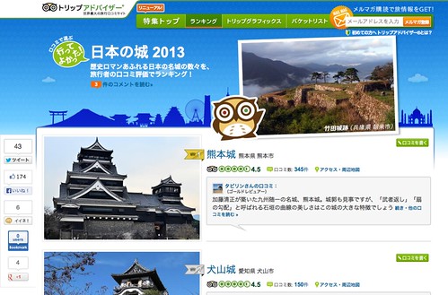 行ってよかった 日本の城 2013【トリップアドバイザー】_20130620