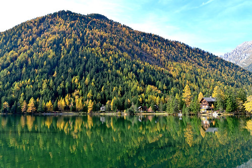 automne lac reflets paysages valais champex
