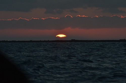 sunset sea night cloudy horizon land gallipoli