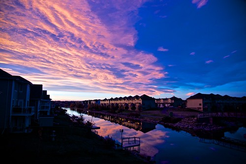 sunset canada reflection clouds canal alberta chinook airdrie afsnikkor24120mmf4gedvr