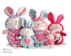 Bunny Rabbit Embroidery Machine ITH Sewing Pattern