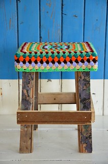 wood & wool stool pamela