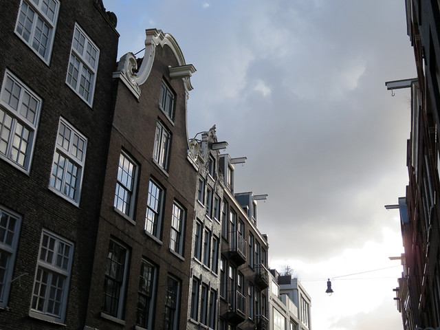 The typical rooflines of Dutch houses in Amsterdam